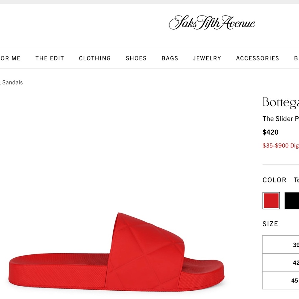 Womens Bottega Veneta Slides / Sandals